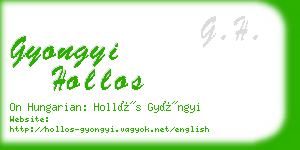 gyongyi hollos business card